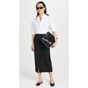 Nili Lotan Mariha Midi Skirt in Black 4